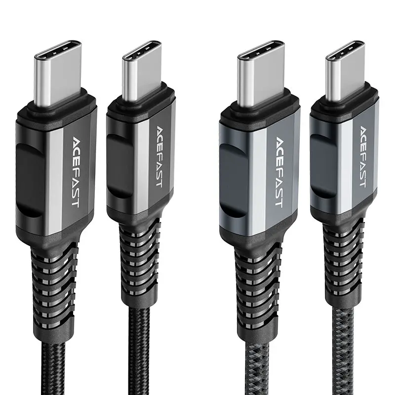 C1-03 USB-C to USB-C aluminum alloy charging data cable BLACK