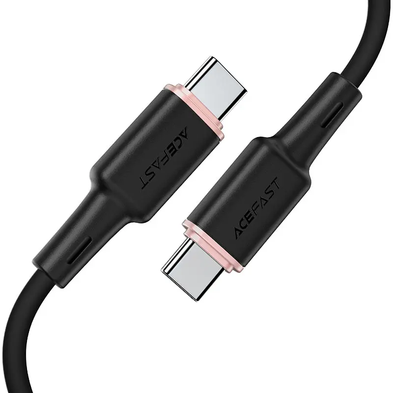 C2-03 USB-C to USB-C zinc alloy silicone charging data cable (WHITE)