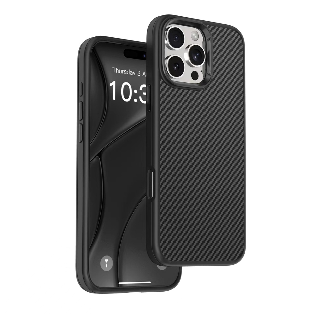 Carbon fiber MAGSAFE case for Iphone 16ProMax (BLACK)