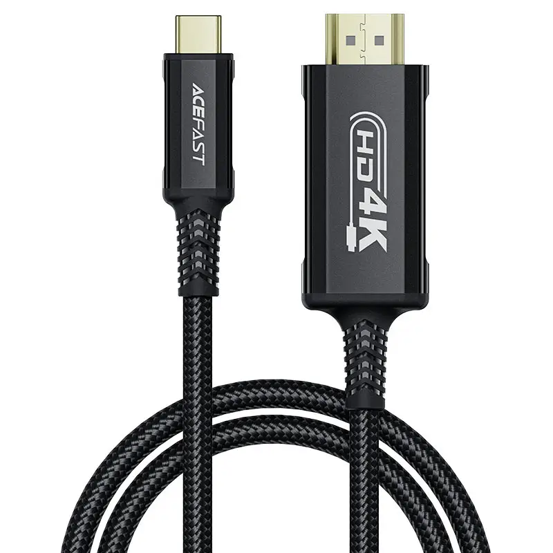 [ACEFAST] ACEFAST C1-10 USB-C to HDTV aluminum alloy connectors HD video cable BLACK