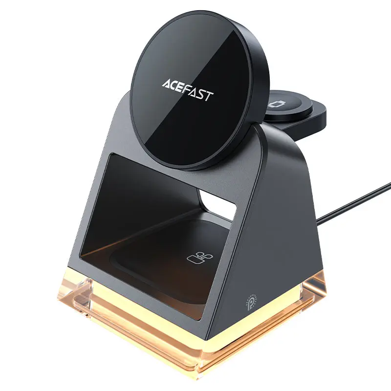 [ACEFAST] ACEFAST E17 desktop 3-in-1 wireless charging holder BLACK 