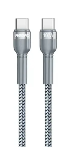 REMAX Jany Series 100W PD Fast Charging Data Cable RC-172 (type C-type C) SILVER