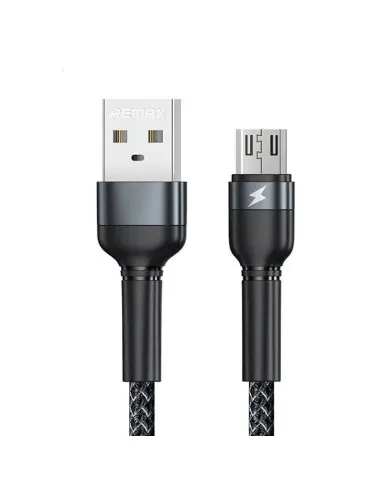 REMAX Jany Series Aluminum Alloy Braided 2.4A data cable RC-124m Micro BLACK